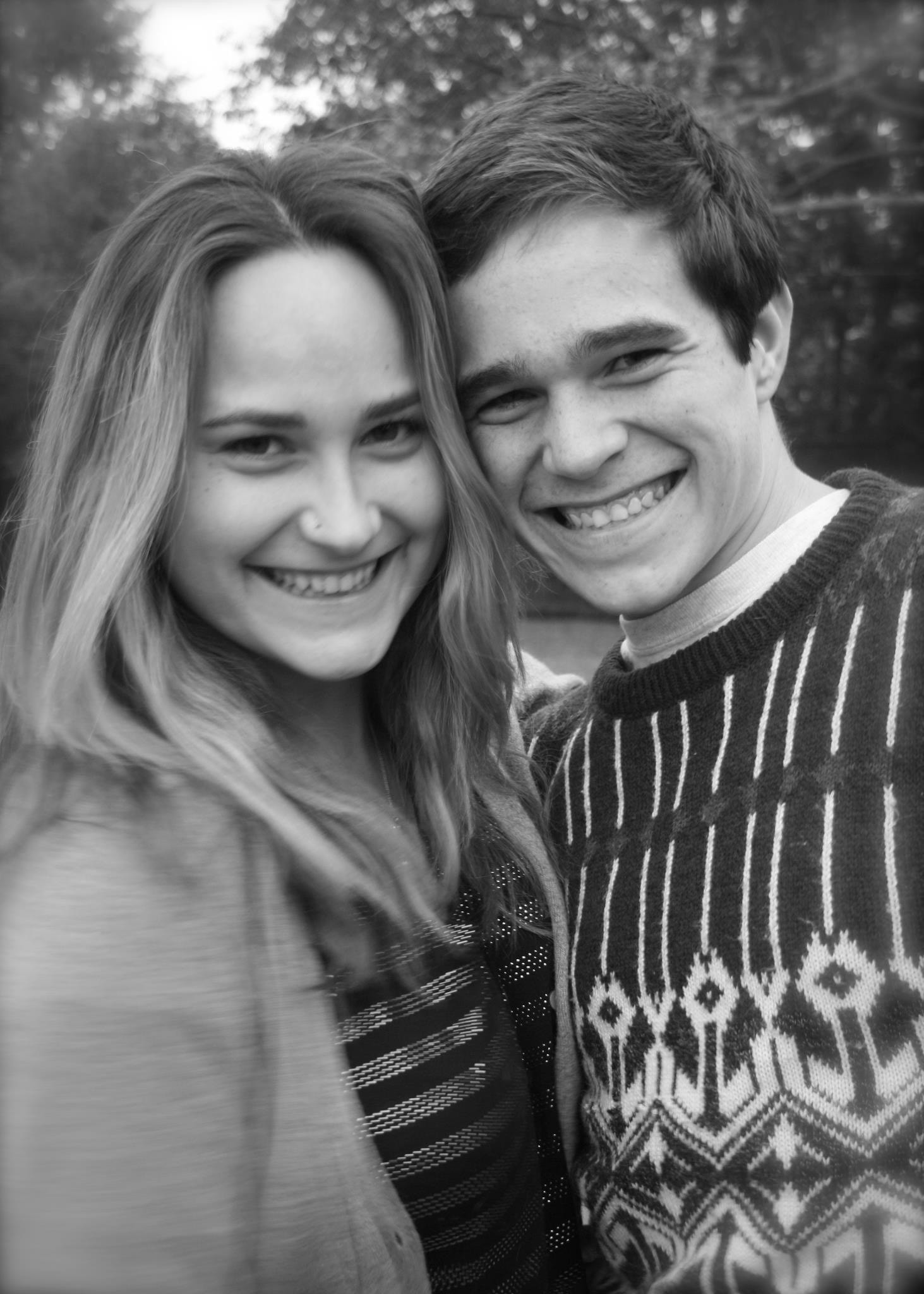 Black and white couple portrait