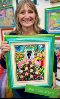 Robbin Robertson Polter in her studio